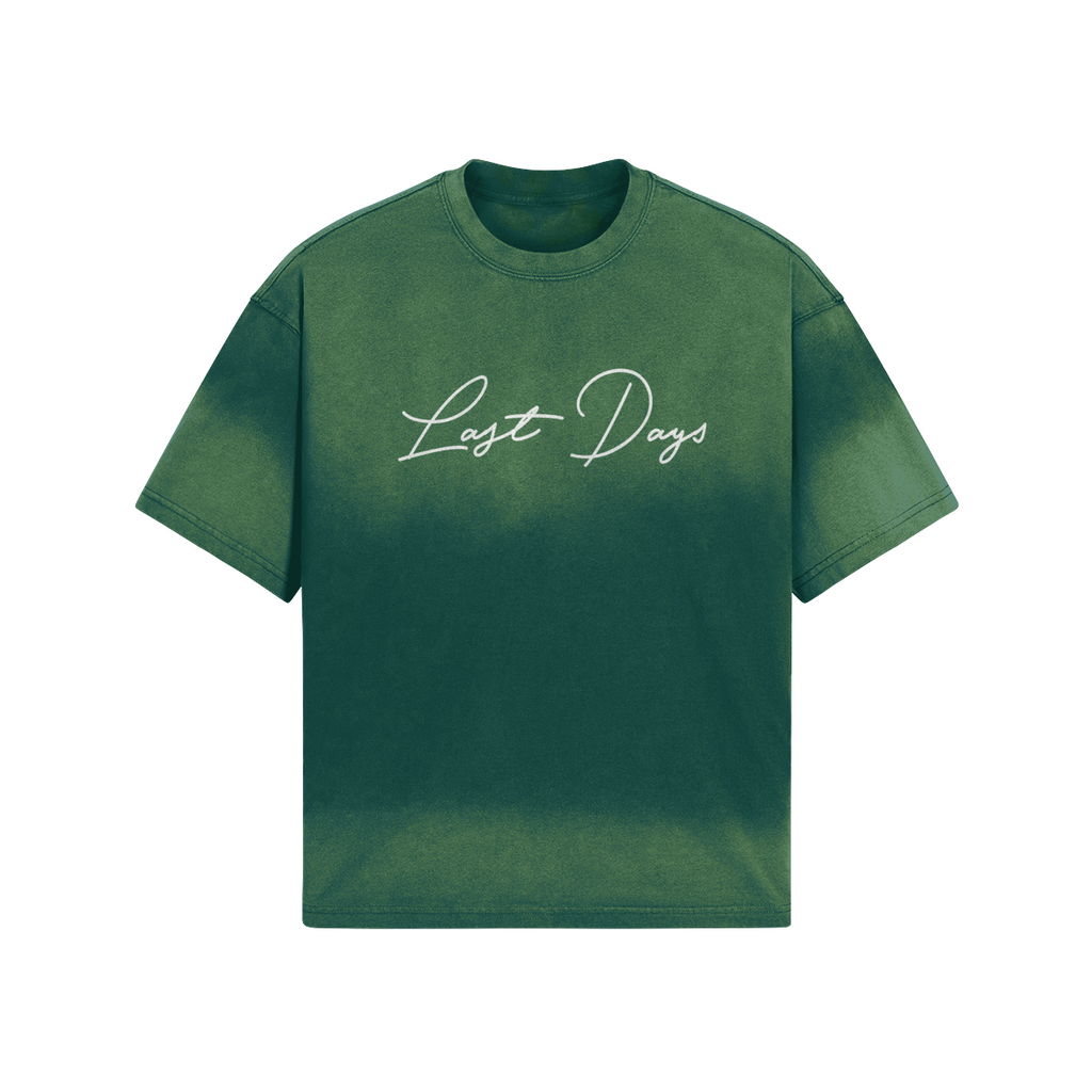 LASTDAYS White Signature T-Shirt – Crimson Fade Edition